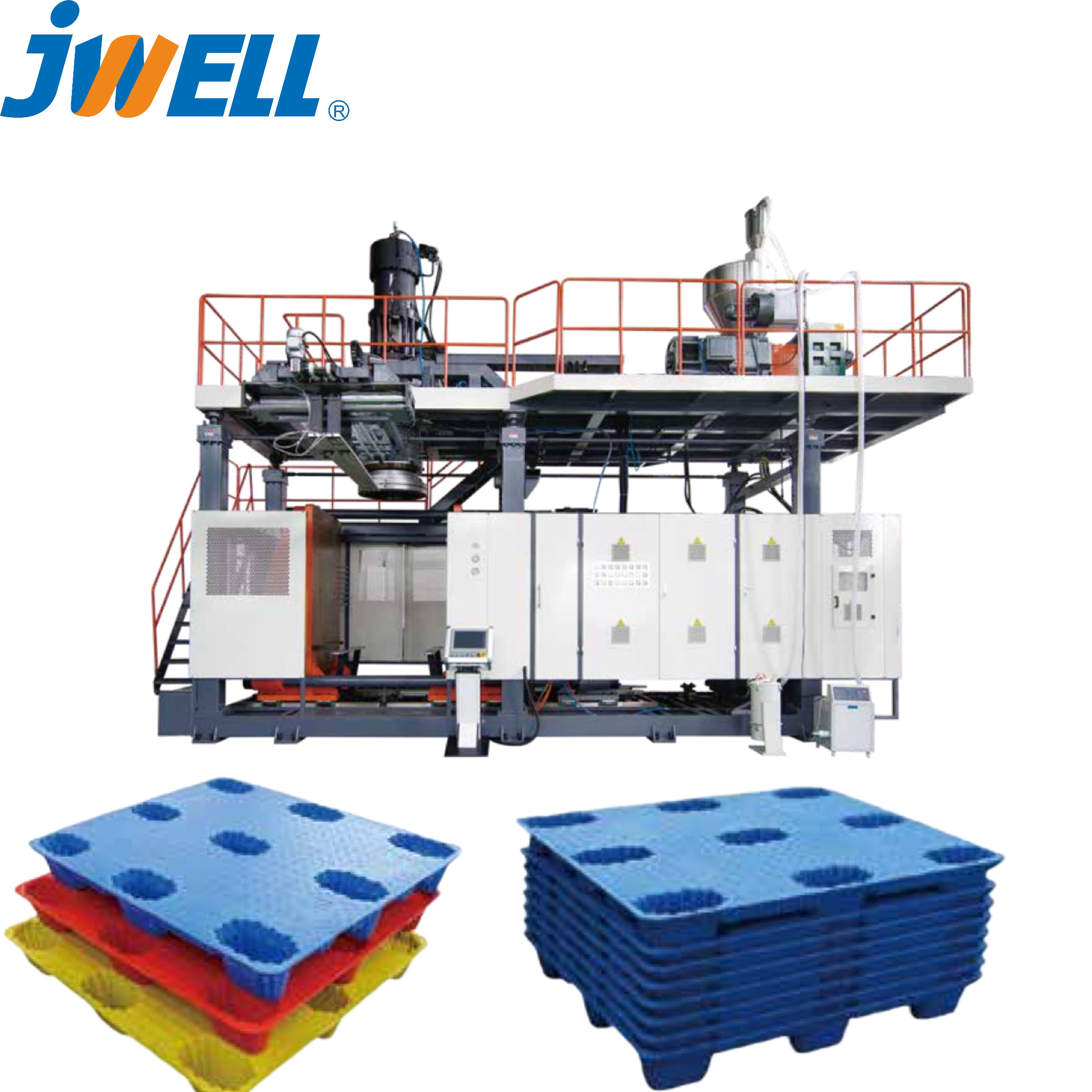 500L/1000L Blow Molding Machine for HDPE Industrial Nine-legged Single Face Pallet