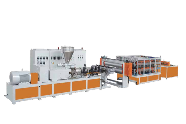 PVC Single/Multi Layer Heat Insulation Corrugated Board & Step-Roofing Extrusion Line