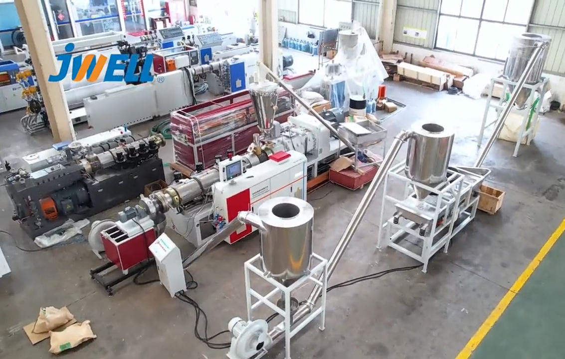 Jwell Extruder Machinery Counter Conical Twin Screw Extruders PVC Pelletizier/Granulator Machine 