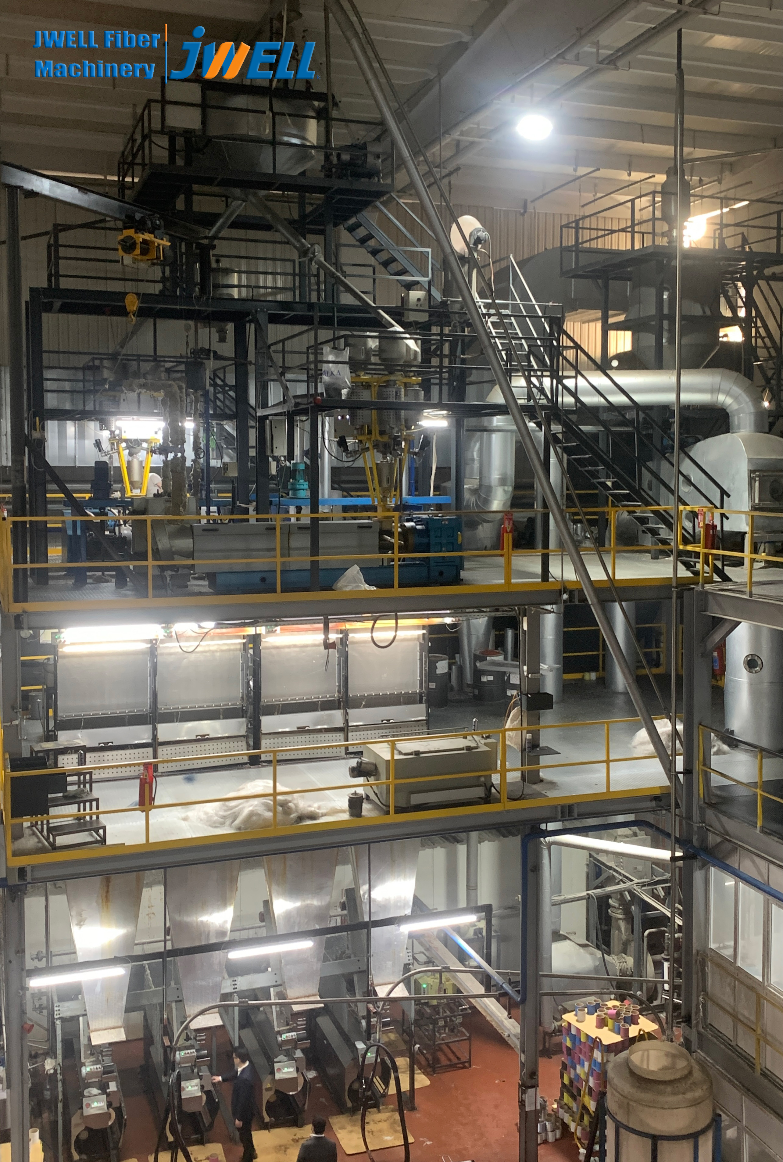 JWELL PET PA6 Composed POY Yarn Spinning Line(Customer site )