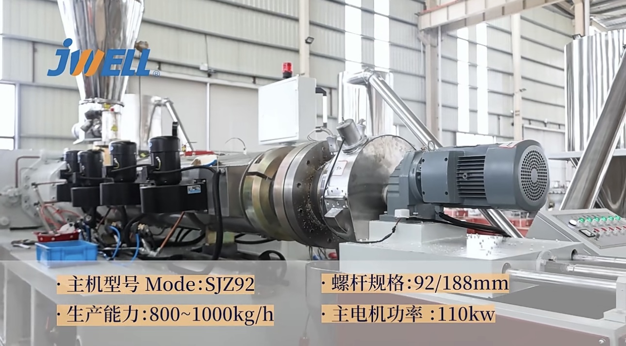 Jwell Extruder Machinery Counter Conical Twin Screw Extruders PVC Pelletizier/Granulator Machine 