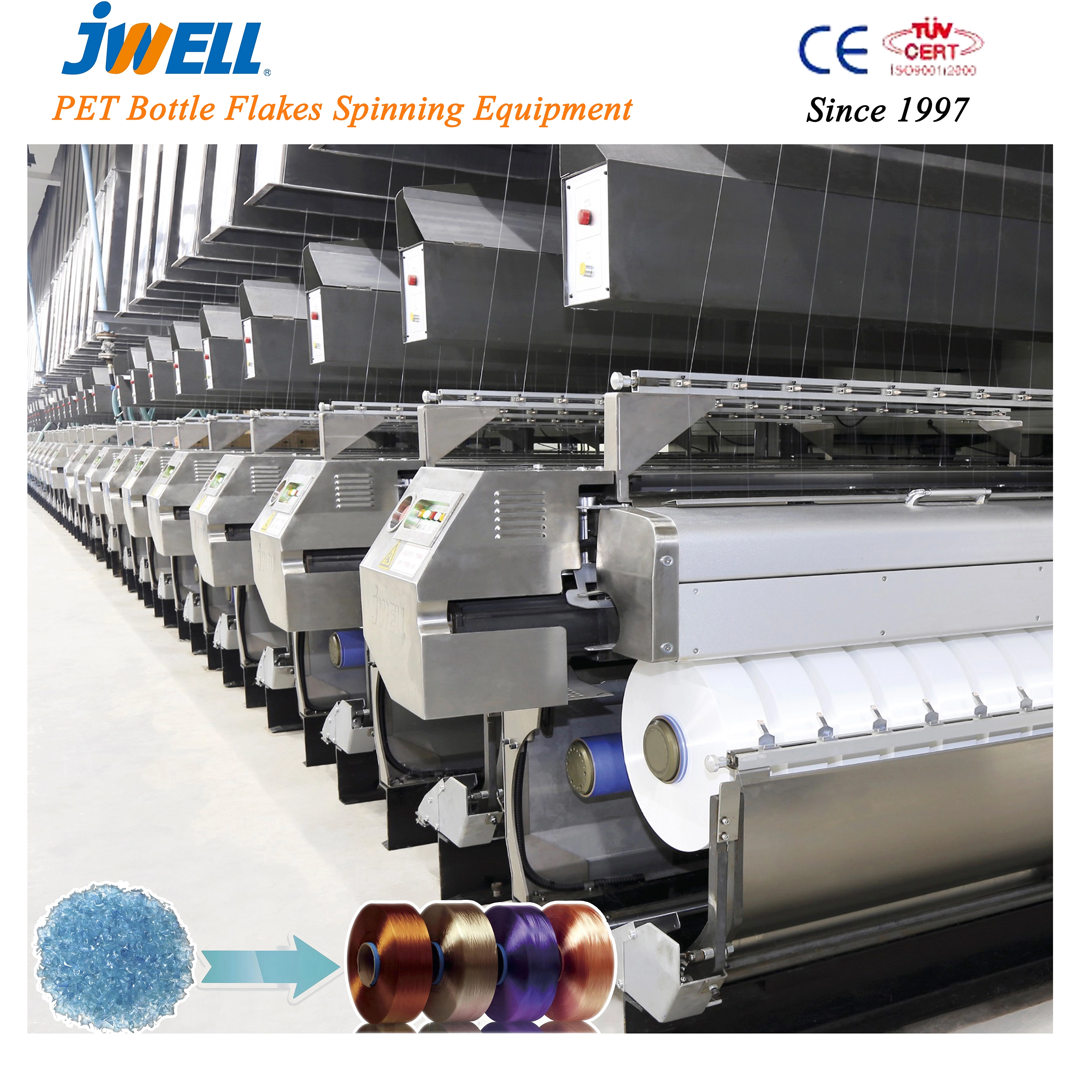PET Flakes Spinning——JWELL Unlocks High-Value Fiber Conversion Tech